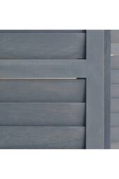 Living and Home H170*L240CM Folding Solid Wood Room Divider Privacy Screen for Home in Grey - thumbnail 5