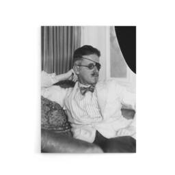 "Artery8 Abbott James Joyce Eye Patch Writer Canvas Wall Art Print in Grey - Size: W18"" x H24""" - thumbnail 1