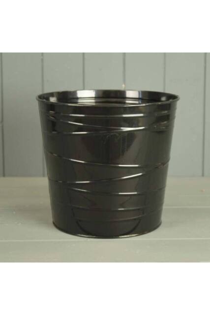 KDMD Black Zinc Pot (with drainage Holes) - image 1