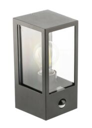 CGC Lighting Marina Black E27 Outdoor PIR Motion Sensor Wall Light Box Lantern Clear Diffuser IP44 - thumbnail 6