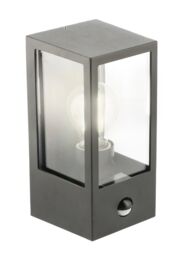 CGC Lighting Marina Black E27 Outdoor PIR Motion Sensor Wall Light Box Lantern Clear Diffuser IP44 - thumbnail 5