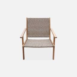 sweeek Pair Of Chairs In Acacia Wood & Resin in Light Brown - thumbnail 2