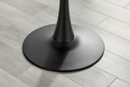 FurnitureboxUK Elina White Marble Effect Scratch Resistant Dining Table & 2 Pesaro Black Leg Velvet Chairs in Cream - thumbnail 7