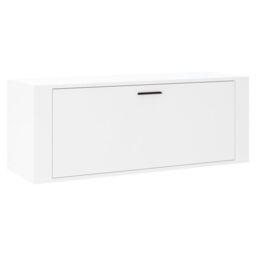 Berkfield Home Wall Shoe Cabinet White 100x35x38 cm Engineered Wood - Size: 100 x 35 x 38 cm - thumbnail 2