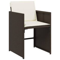Berkfield Home Garden Dining Set - Brown, Cream White, Black in Brown - thumbnail 5
