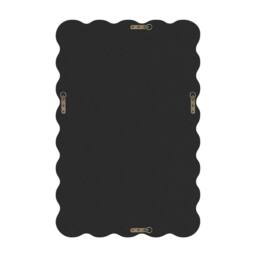 FurnitureboxUK Wiggle Walnut Wood Medium Rectangle 90x60cm Wall Mirror - Size: 90x60 cm - thumbnail 6