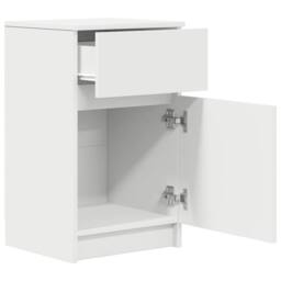 Berkfield Home Bedside Cabinets 2 pcs White 39x35x65 cm Engineered Wood - Size: 39 x 35 x 65 cm - thumbnail 6