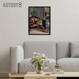 "Artery8 Lucius Rossi Young Woman Reading Framed Canvas Wall Art Print - Size: W12"" x H16""" - thumbnail 3