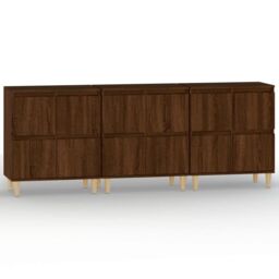 Sideboards 3 pcs Brown Oak 60x35x70 cm Engineered Wood - thumbnail 3