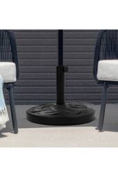 Living and Home Free Standing Concrete-Filled Patio Parasol Base Umbrella Stand in Black - thumbnail 2