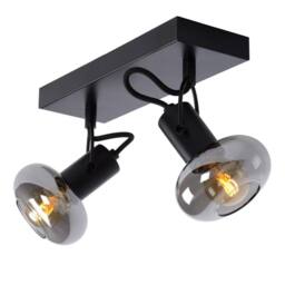 Lucide 'MADEE' Dimmable Stylish Rotatable Indoor Ceiling Spotlight 2xE14 in Black - thumbnail 3