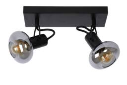 Lucide 'MADEE' Dimmable Stylish Rotatable Indoor Ceiling Spotlight 2xE14 in Black - thumbnail 2