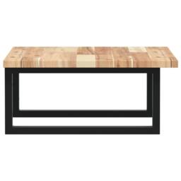 Berkfield Home Basin Shelf Wall Mounted Steel & Solid Wood Acacia in Brown - thumbnail 5