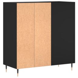 Berkfield Home Record Cabinet Black 84.5x38x89 cm Engineered Wood - thumbnail 6