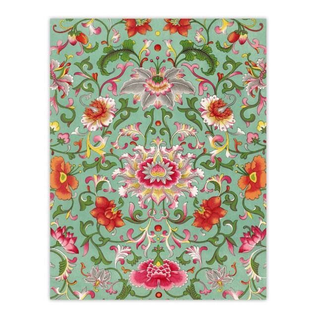 "Artery8 Owen Jones Colorful Chinese Floral Pattern Wall Art Print - Size: W12"" x H16""" - image 1