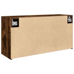 Berkfield Home Bathroom Wall Cabinet Smoked Oak 80x25x40 cm Engineered Wood in Brown - Size: 80 x 25 x 40 cm - thumbnail 8