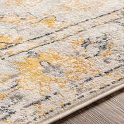 Livabliss Floransa-Vintage Beige Grey Blue Yellow Traditional Boho Living Rug - Size: 80 cm x 220 cm - thumbnail 3