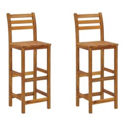 Berkfield Home 3 Piece Garden Bar Set Solid Wood Acacia in Brown - thumbnail 5