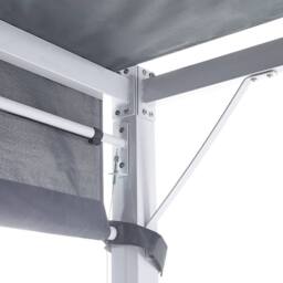 Wyld and Coco Pergola Grey 310 x 310 cm Steel Frame Fabric Canopy Solar LED - thumbnail 8