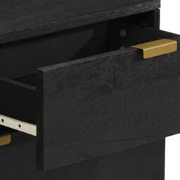 Berkfield Home Bedside Cabinet Black 50x33x60 cm Engineered Wood - Size: 50 x 33 x 60 cm - thumbnail 8