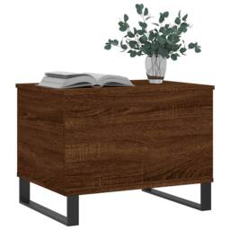 Berkfield Home Modern Coffee Table Brown Oak 60x44.5x45 cm Engineered Wood - thumbnail 4