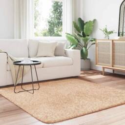 Berkfield Home Shaggy Rug High Pile NAVARRA Beige 160x160 cm Polyester - Size: Medium - thumbnail 3