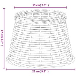 Berkfield Home Lamp Shade Brown √ò25x17 cm Wicker - Size: 25x17 cm - thumbnail 6