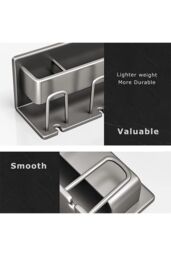 Living and Home Wall Mounted Toothbrush Holders Multifunctional Bathroom Toothbrush Holder in Dark Grey - thumbnail 5