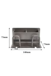 Living and Home Wall Mounted Toothbrush Holders Multifunctional Bathroom Toothbrush Holder in Dark Grey - thumbnail 4