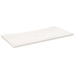Berkfield Home Desk Top White 100x50x2.5 cm Solid Wood Pine - thumbnail 2