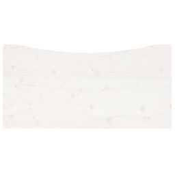 Berkfield Home Desk Top White 100x50x2.5 cm Solid Wood Pine - thumbnail 4