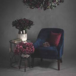 Lemon Pavilion Furniture and Decor Autumn Coffee Hydrangea Artificial Flower 1 Stem - L18 x W18 x H42 cm in Brown - thumbnail 6