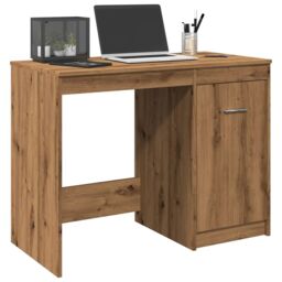 Berkfield Home Desk Artisan Oak 100x50x76 cm Engineered Wood in Brown - Size: 100 x 50 x 76 cm - thumbnail 1