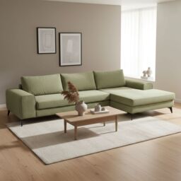 Abakus Direct Venice Corner Right Sofa with Deep Seats & Extra-wide Padded Arms in Olive - thumbnail 4
