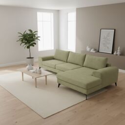 Abakus Direct Venice Corner Right Sofa with Deep Seats & Extra-wide Padded Arms in Olive - thumbnail 3