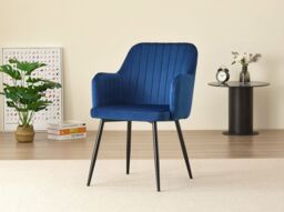 Outdoor Living Charlotte Velvet Comfort Dining Chairs - Blue - Set of 2