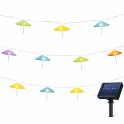 Gardenwize 10pc 2m Solar Cocktail Umbrella String Lights