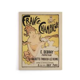 "Artery8 France Champagne Vintage Advert Bonnard Canvas Wall Art in Yellow - Size: W18"" x H24""" - thumbnail 1