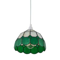 First Choice Lighting Oxford - Green Tiffany Easy Fit Pendant Shade - thumbnail 4
