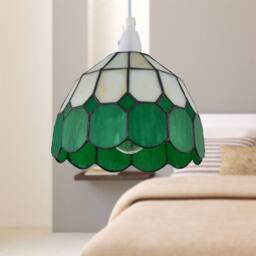 First Choice Lighting Oxford - Green Tiffany Easy Fit Pendant Shade - thumbnail 5