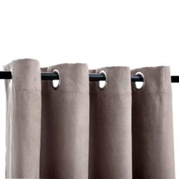 Berkfield Home Elegant Blackout Curtains with Metal Rings 2 pcs Taupe 140x245 cm - thumbnail 1
