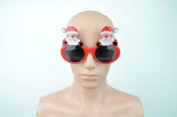 Shatchi Santa Novelty Glasses Novelty Christmas Fancy Dress up Costume Accessories Xmas Party in Red - thumbnail 2