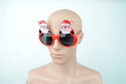 Shatchi Santa Novelty Glasses Novelty Christmas Fancy Dress up Costume Accessories Xmas Party in Red - thumbnail 4