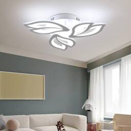 Goeco LED Ceiling Light, 40 W, 6500 K, Modern Petal Ceiling Lamp in White - thumbnail 2