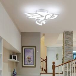 Goeco LED Ceiling Light, 40 W, 6500 K, Modern Petal Ceiling Lamp in White - thumbnail 4