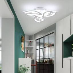 Goeco LED Ceiling Light, 40 W, 6500 K, Modern Petal Ceiling Lamp in White - thumbnail 8