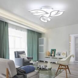 Goeco LED Ceiling Light, 40 W, 6500 K, Modern Petal Ceiling Lamp in White - thumbnail 3
