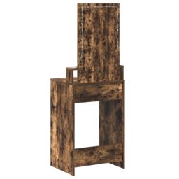 Berkfield Home Dressing Table with LED Lights¬†Smoked Oak 50x41x140 cm in Brown - Size: 50 x 41 x 140 cm - thumbnail 7