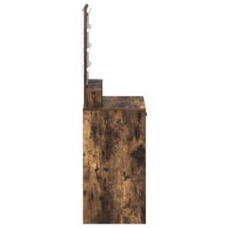 Berkfield Home Dressing Table with LED Lights¬†Smoked Oak 50x41x140 cm in Brown - Size: 50 x 41 x 140 cm - thumbnail 6