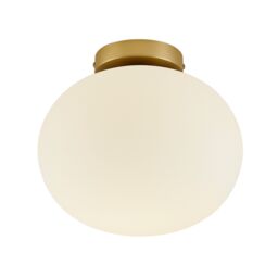 Nordlux Alton Ceiling Light Brass Glass E27 Mains 28cm in Gold